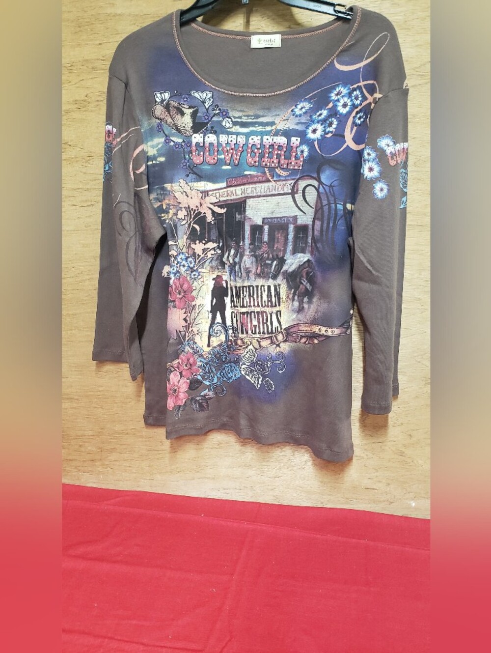 Catus Bay Ladies Cowgirl Western Long Sleeve Top XL